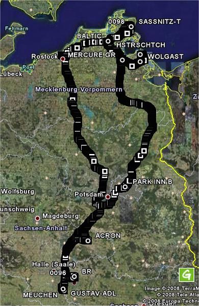 resan.jpg - Lars Eggeling gjorde en GPS-inspelning av resrouten.